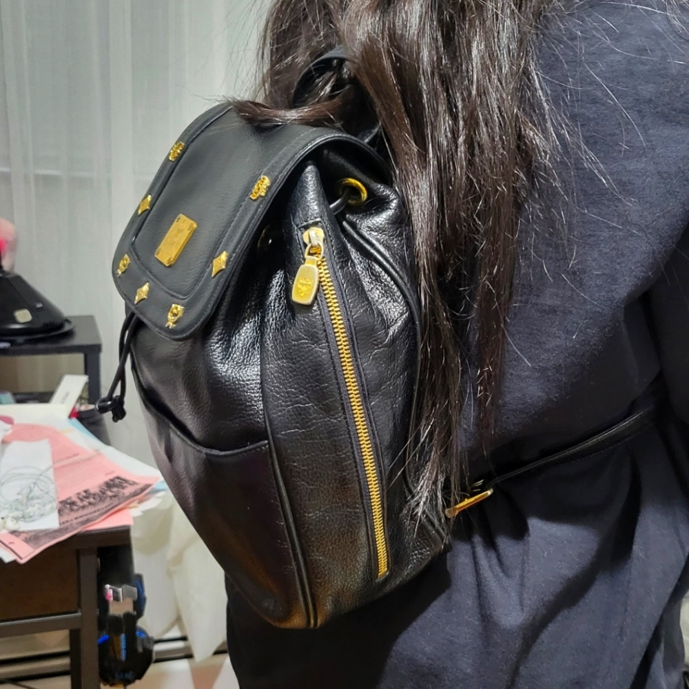 MCM leather backpack